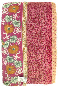 Kantha Large Throw Blanket