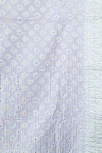 Brilliant Silk Blend Kantha Throw Blanket