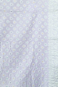 Brilliant Silk Blend Kantha Throw Blanket