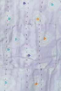 Brilliant Silk Blend Kantha Throw Blanket