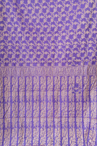 Brilliant Silk Blend Kantha Throw Blanket