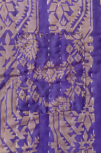 Brilliant Silk Blend Kantha Throw Blanket