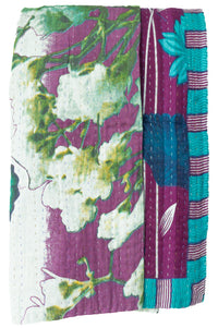 Butterflies Kantha Throw Blanket