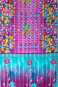 Butterflies Kantha Throw Blanket