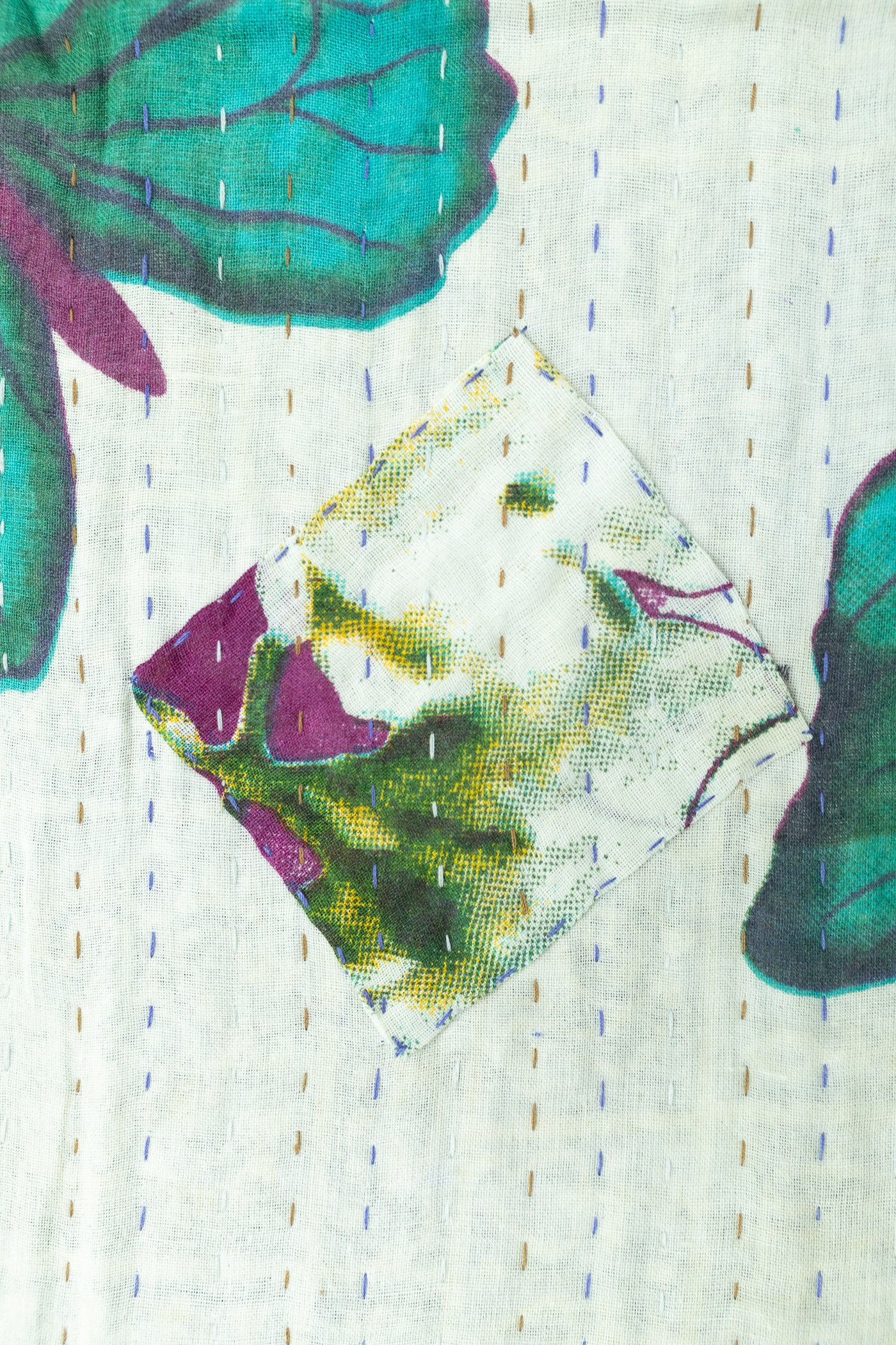 Butterflies Kantha Throw Blanket