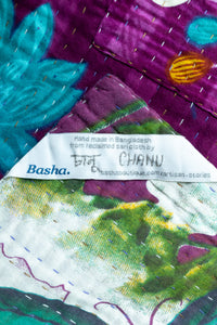 Butterflies Kantha Throw Blanket