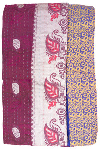 Calming Silk Blend Kantha Throw Blanket