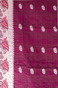Calming Silk Blend Kantha Throw Blanket