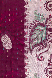 Calming Silk Blend Kantha Throw Blanket