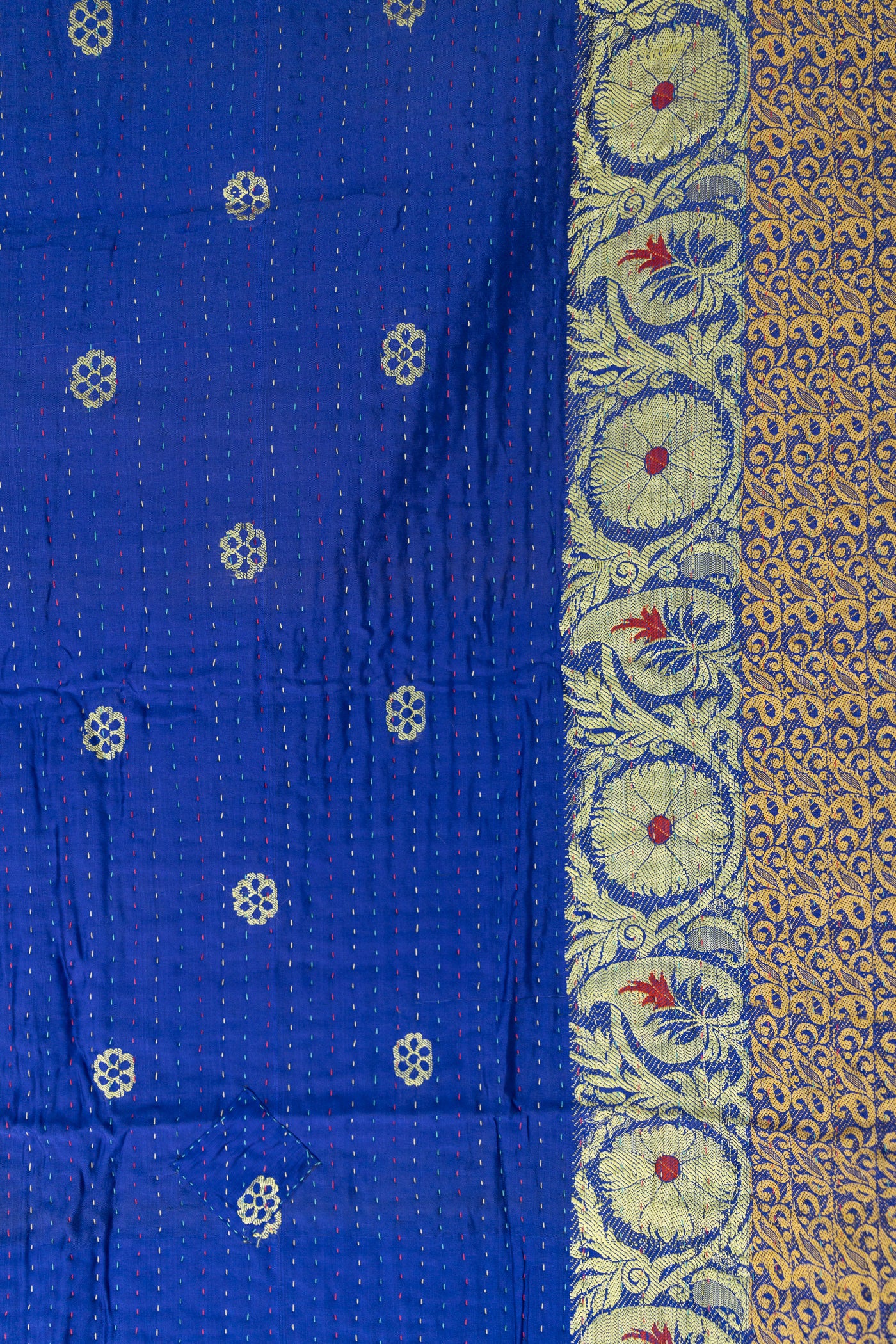 Calming Silk Blend Kantha Throw Blanket