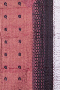 Candid Silk Blend Kantha Throw Blanket