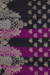 Candid Silk Blend Kantha Throw Blanket
