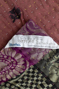 Candid Silk Blend Kantha Throw Blanket