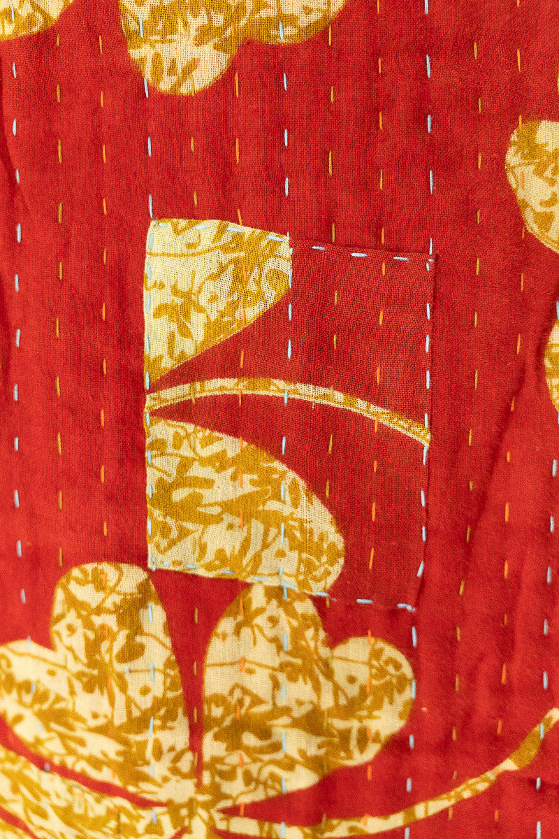 Candy Kantha Christmas Throw