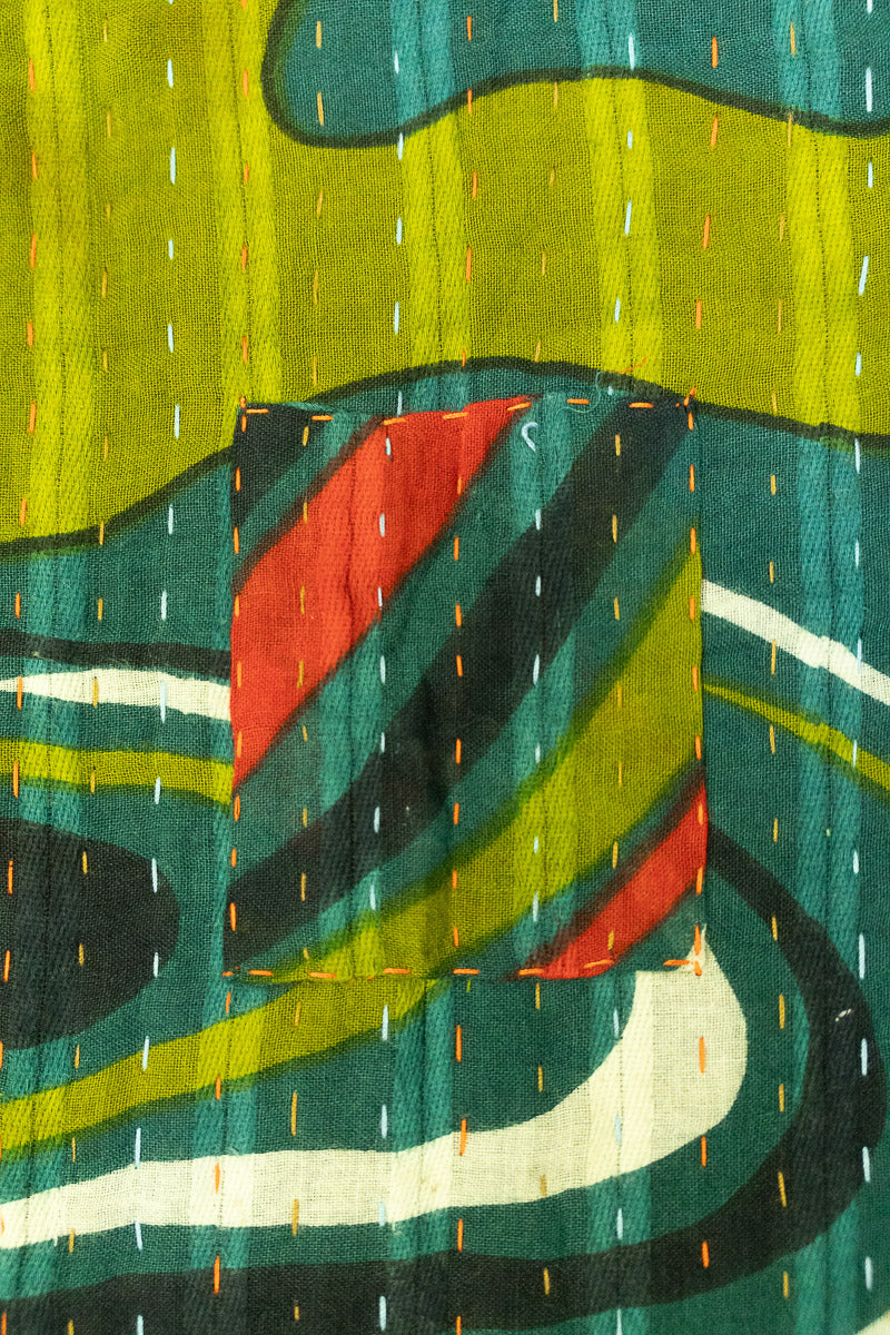 Candy Kantha Christmas Throw