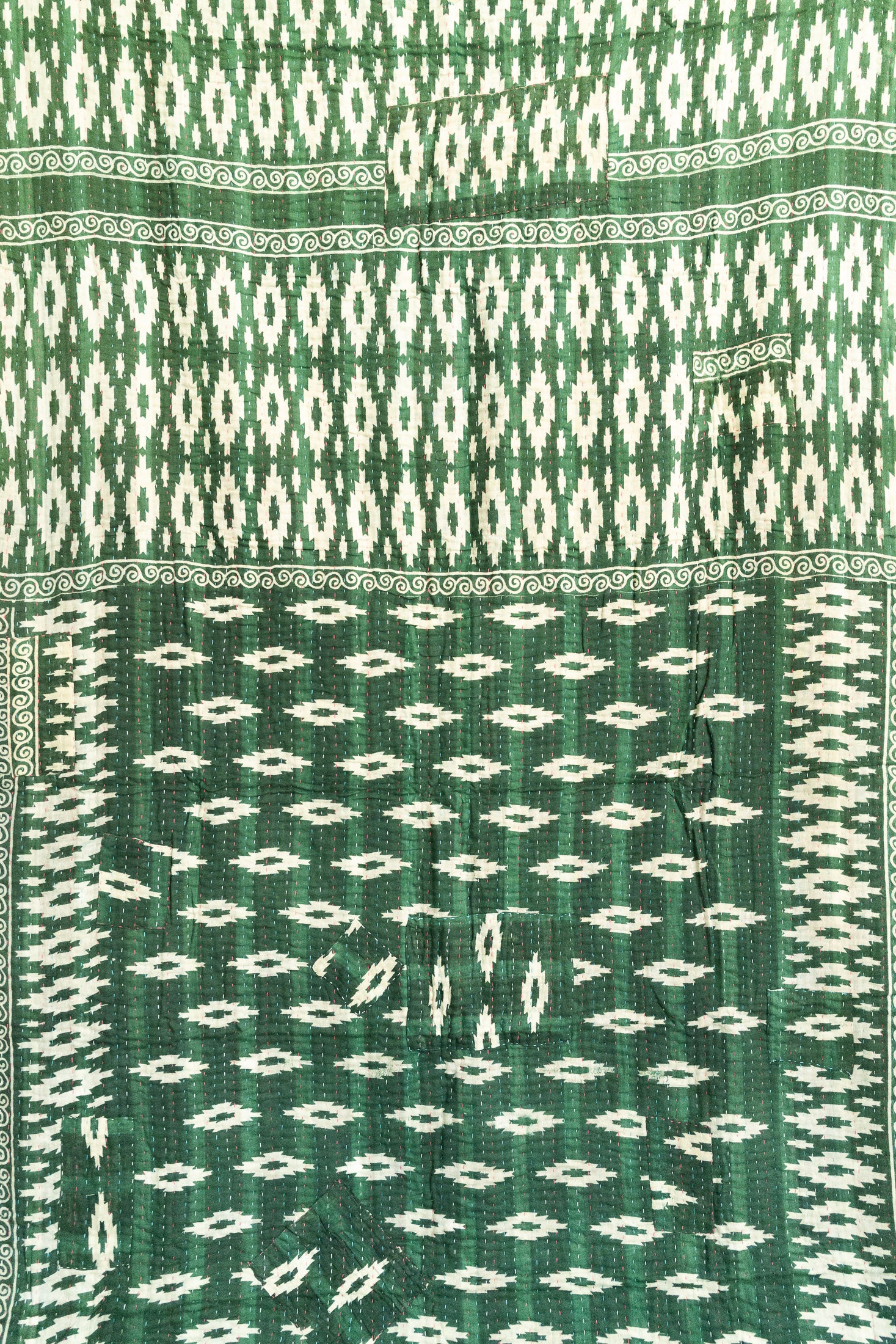 Candy Cane Holiday Kantha Blanket