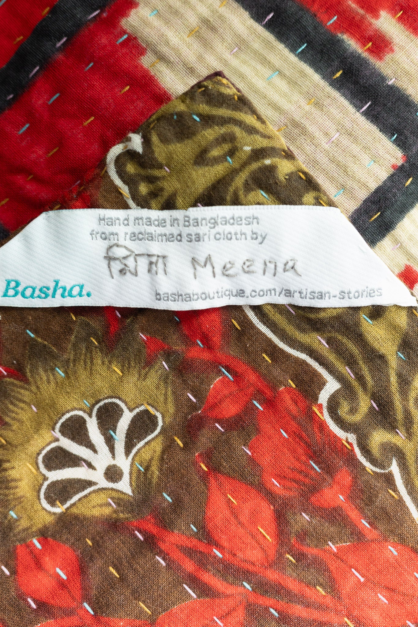 Canyon Kantha Throw Blanket