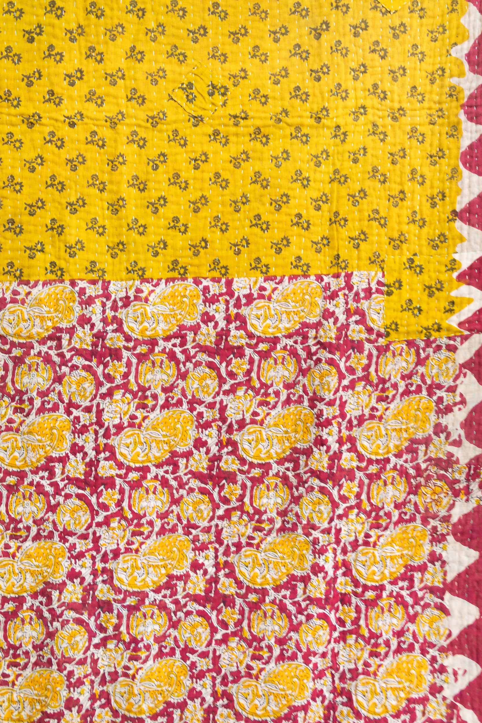 Caring Kantha Throw Blanket