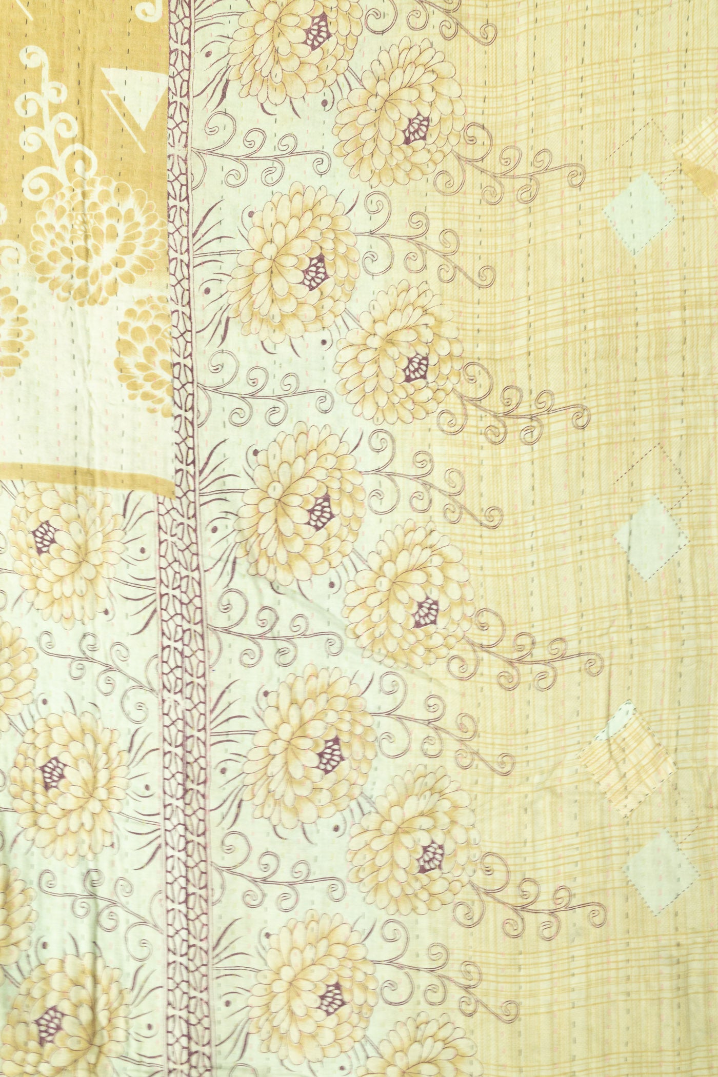 Caring Large Kantha Throw Blanket
