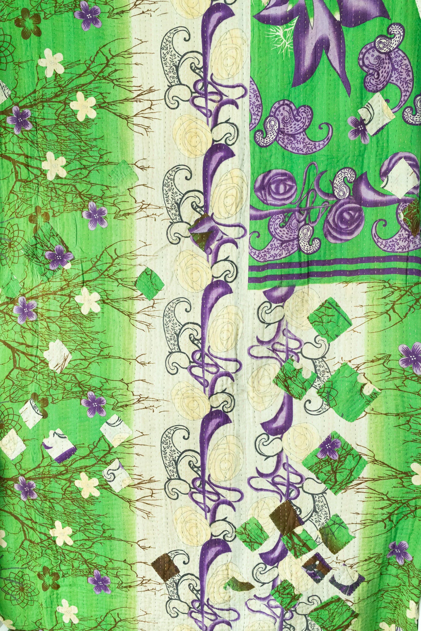 Caring Large Kantha Throw Blanket
