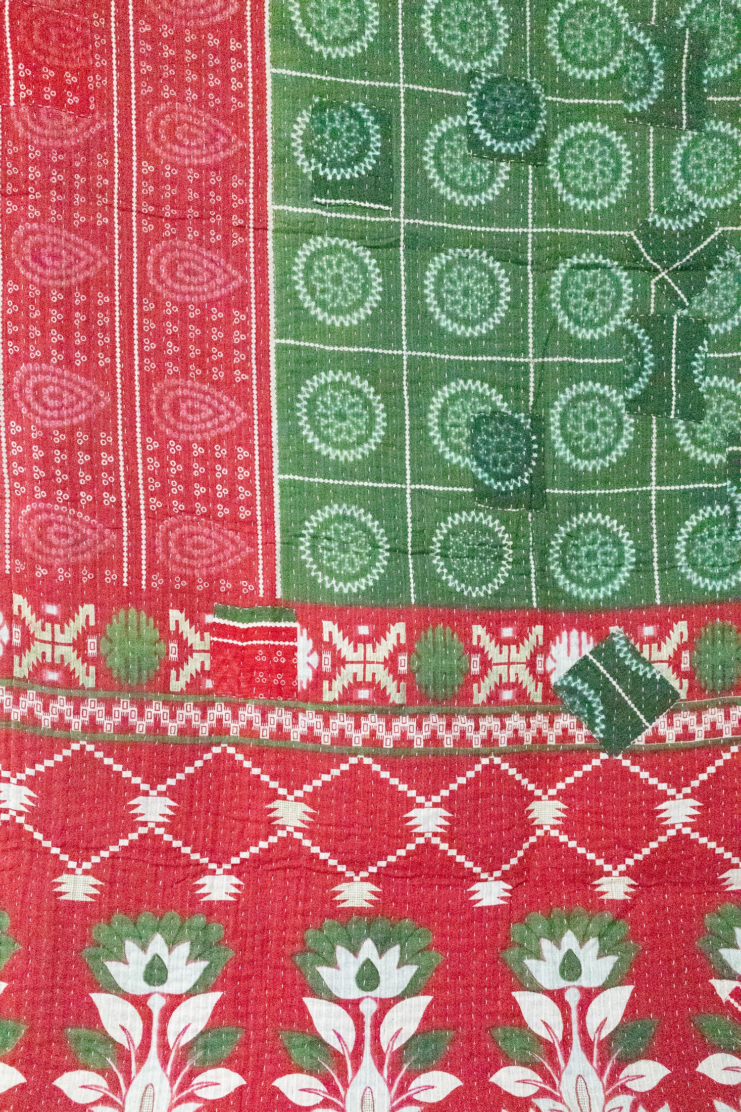 Cedar Holiday Kantha Blanket