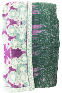 Kantha Large Throw Blanket