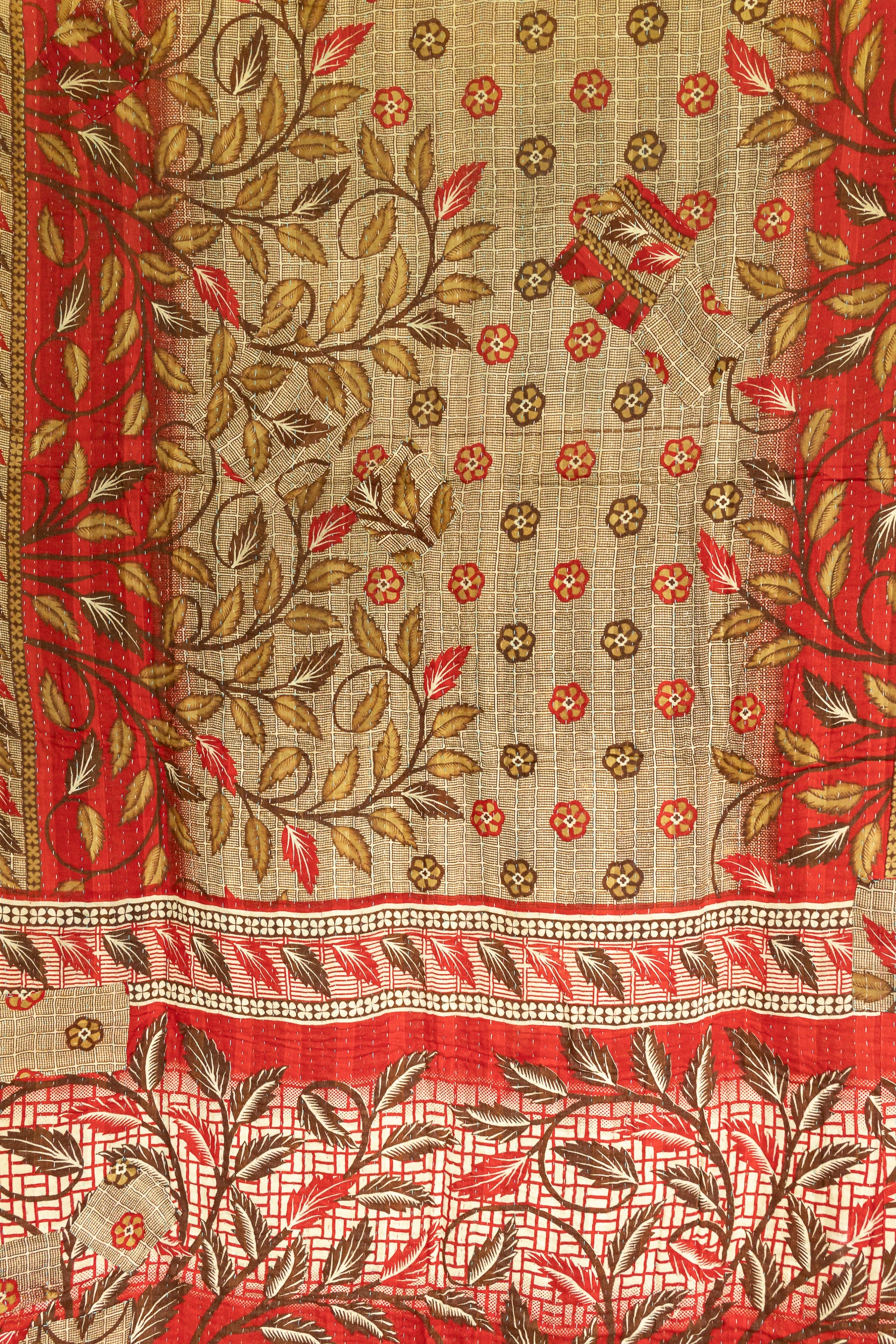 Kantha Throw Bed Quilt