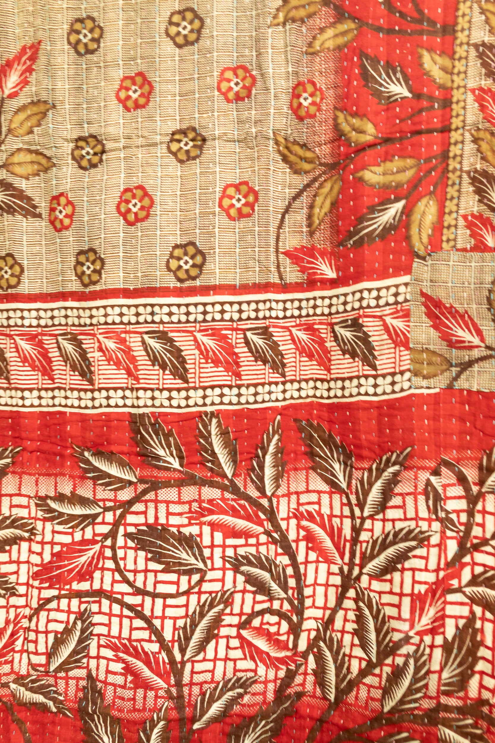 Cheer Kantha Throw Blanket