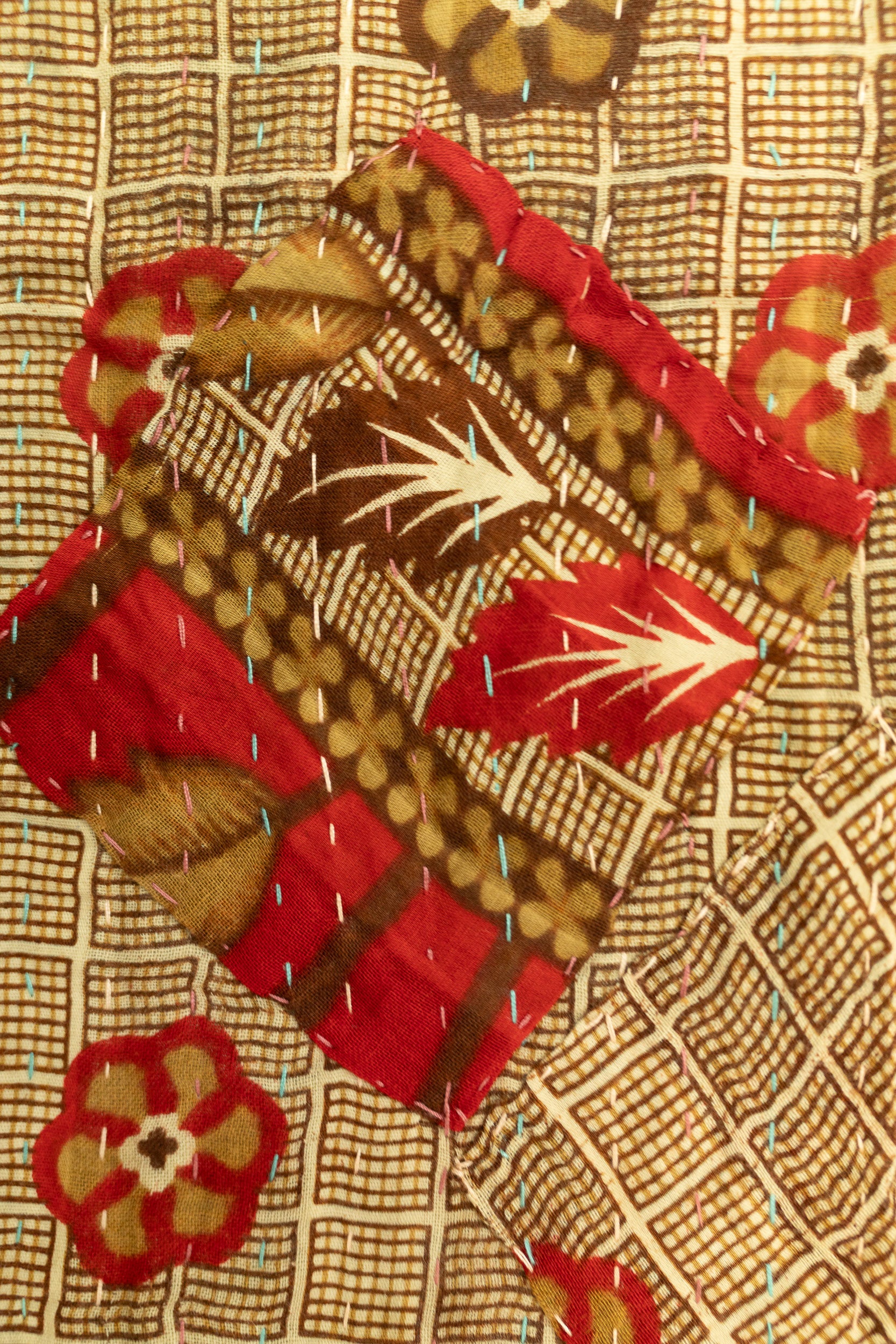 Cheer Kantha Throw Blanket