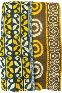 Kantha Throw Bed Quilt