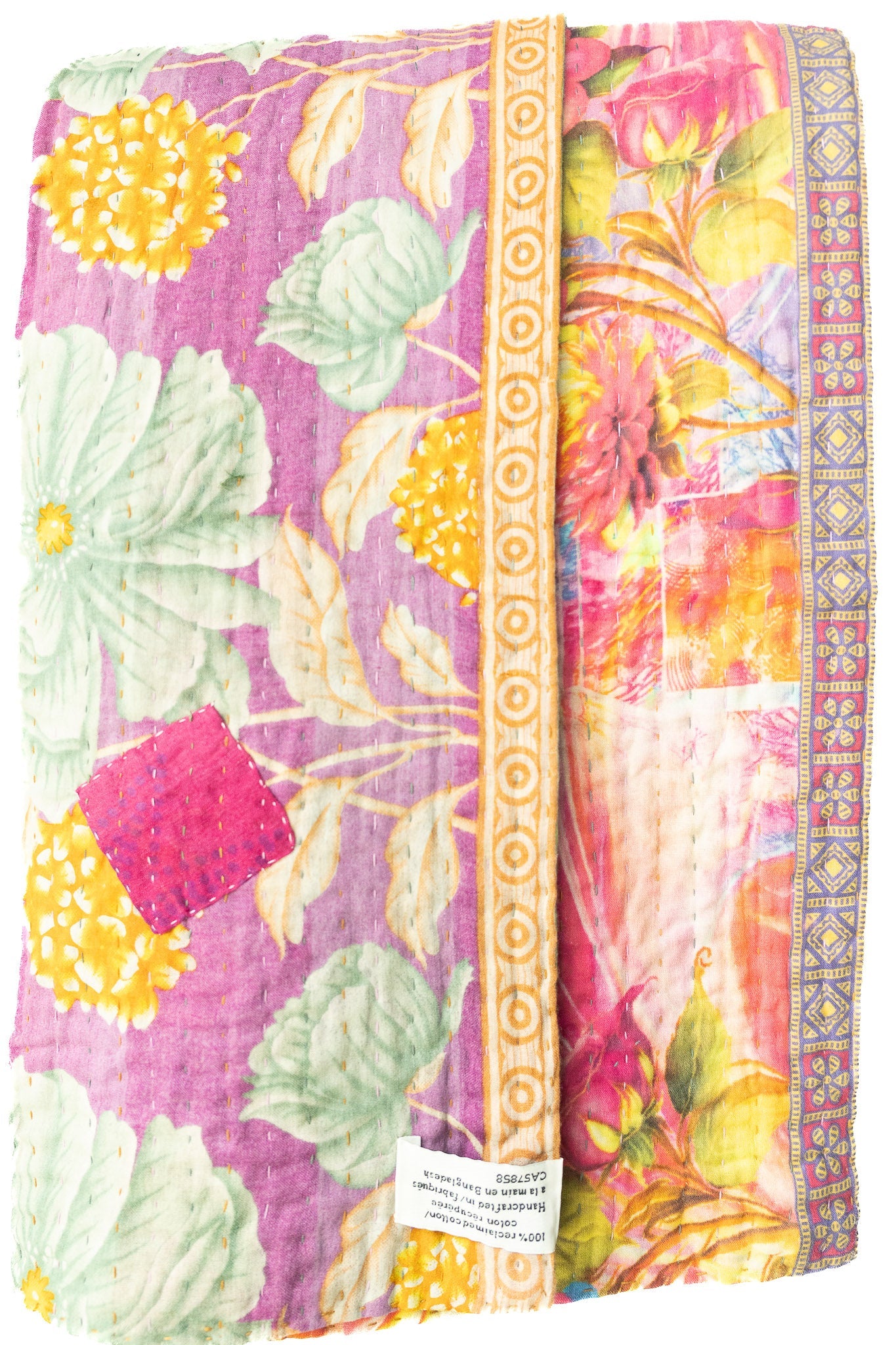 Kantha Throw Bed Quilt