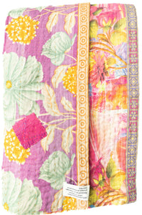 Kantha Throw Bed Quilt