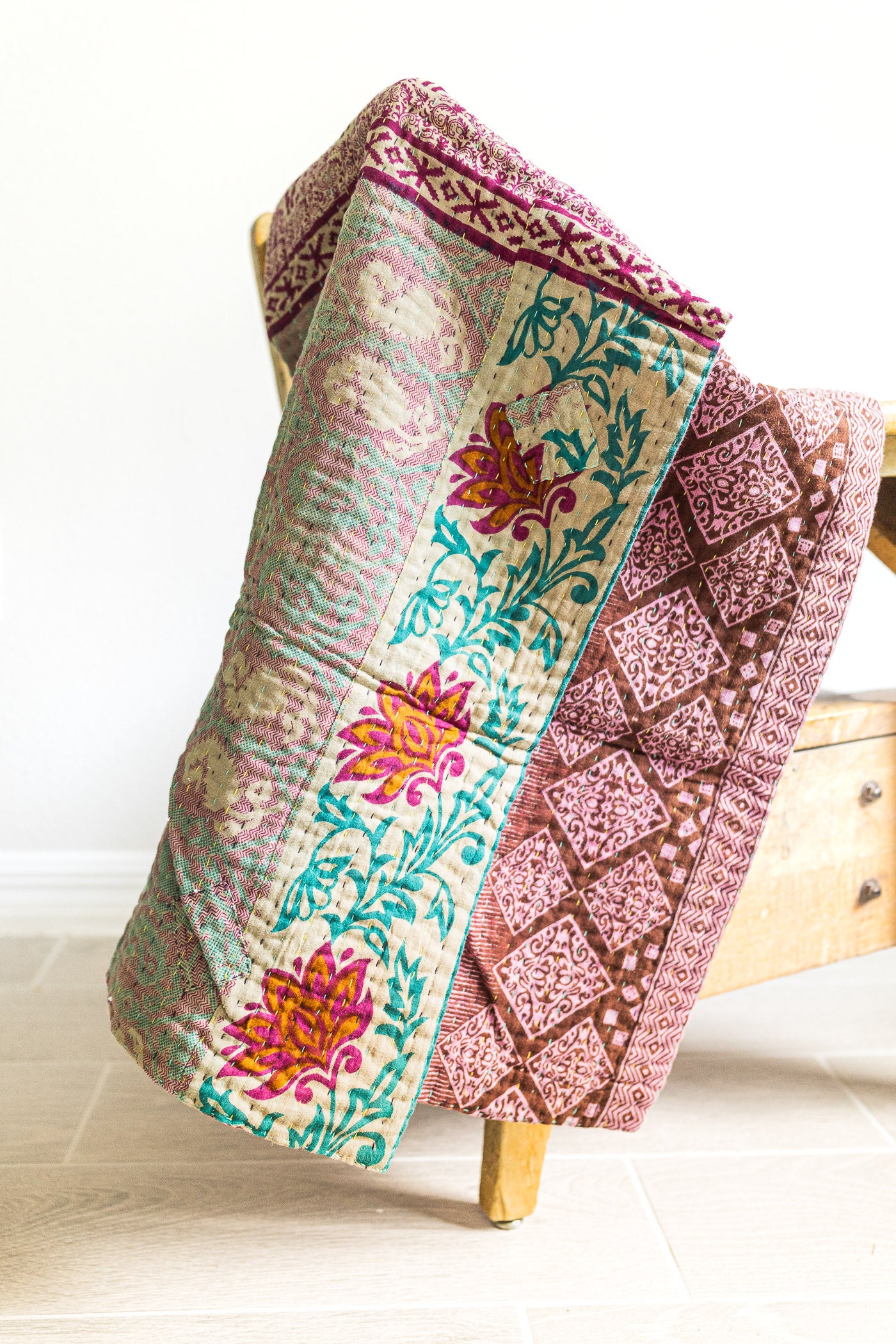 Cherish No. 8 Mini Kantha Blanket
