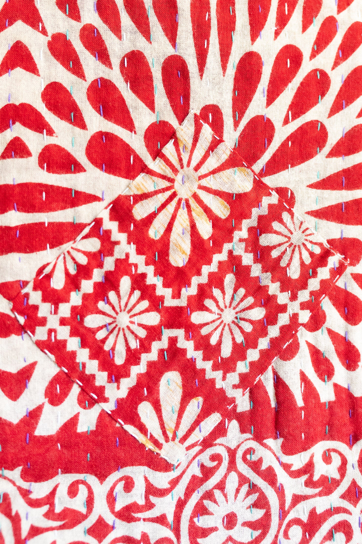 Chestnut Holiday Kantha Blanket