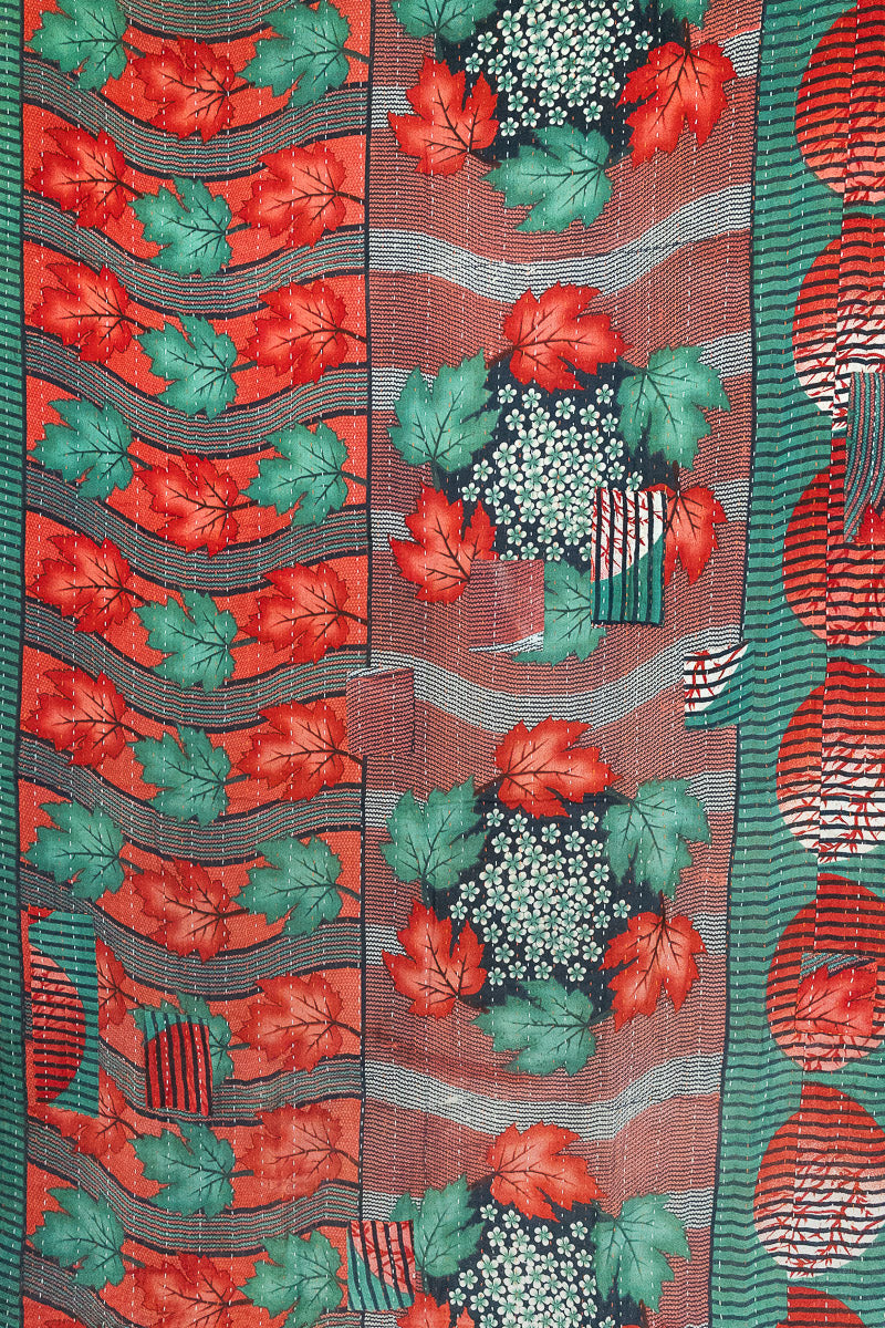 Chestnuts Kantha Christmas Throw