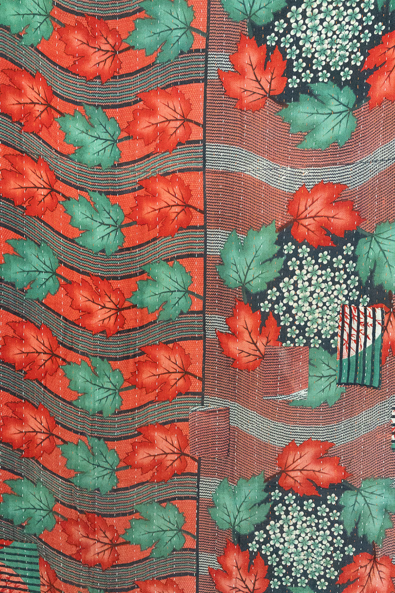 Chestnuts Kantha Christmas Throw