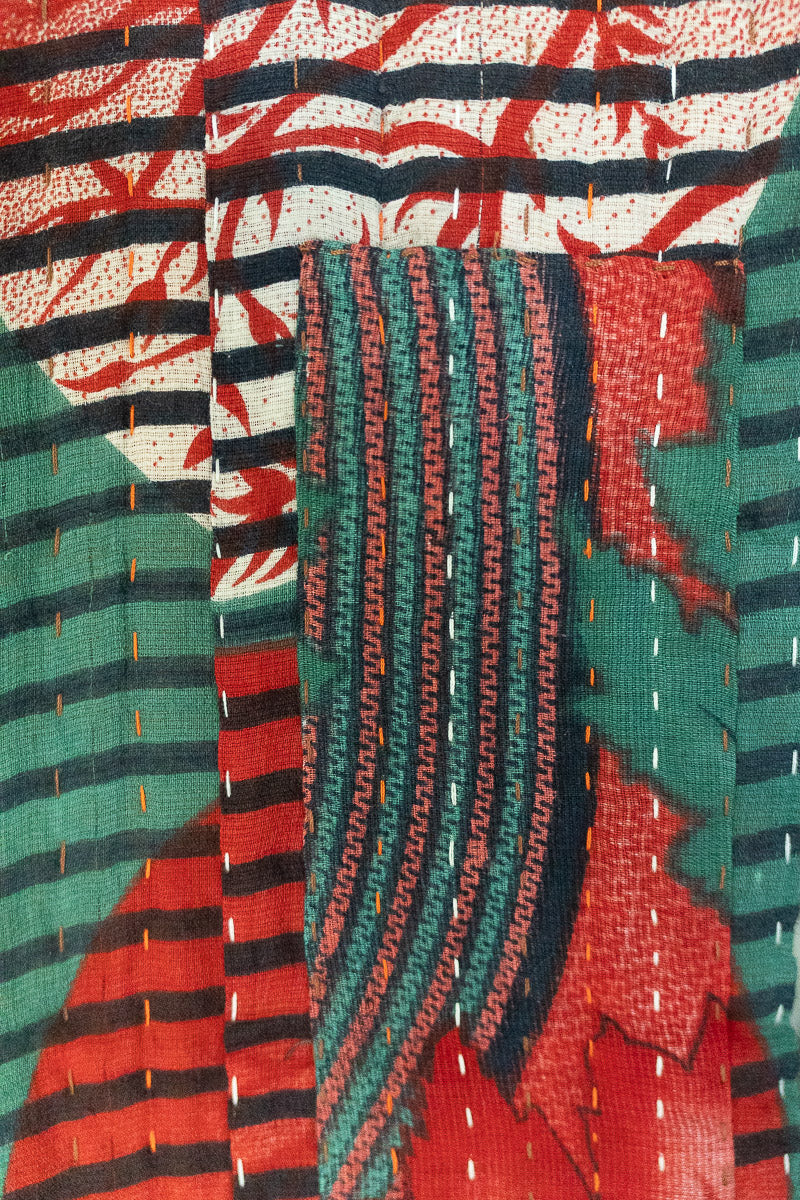 Chestnuts Kantha Christmas Throw