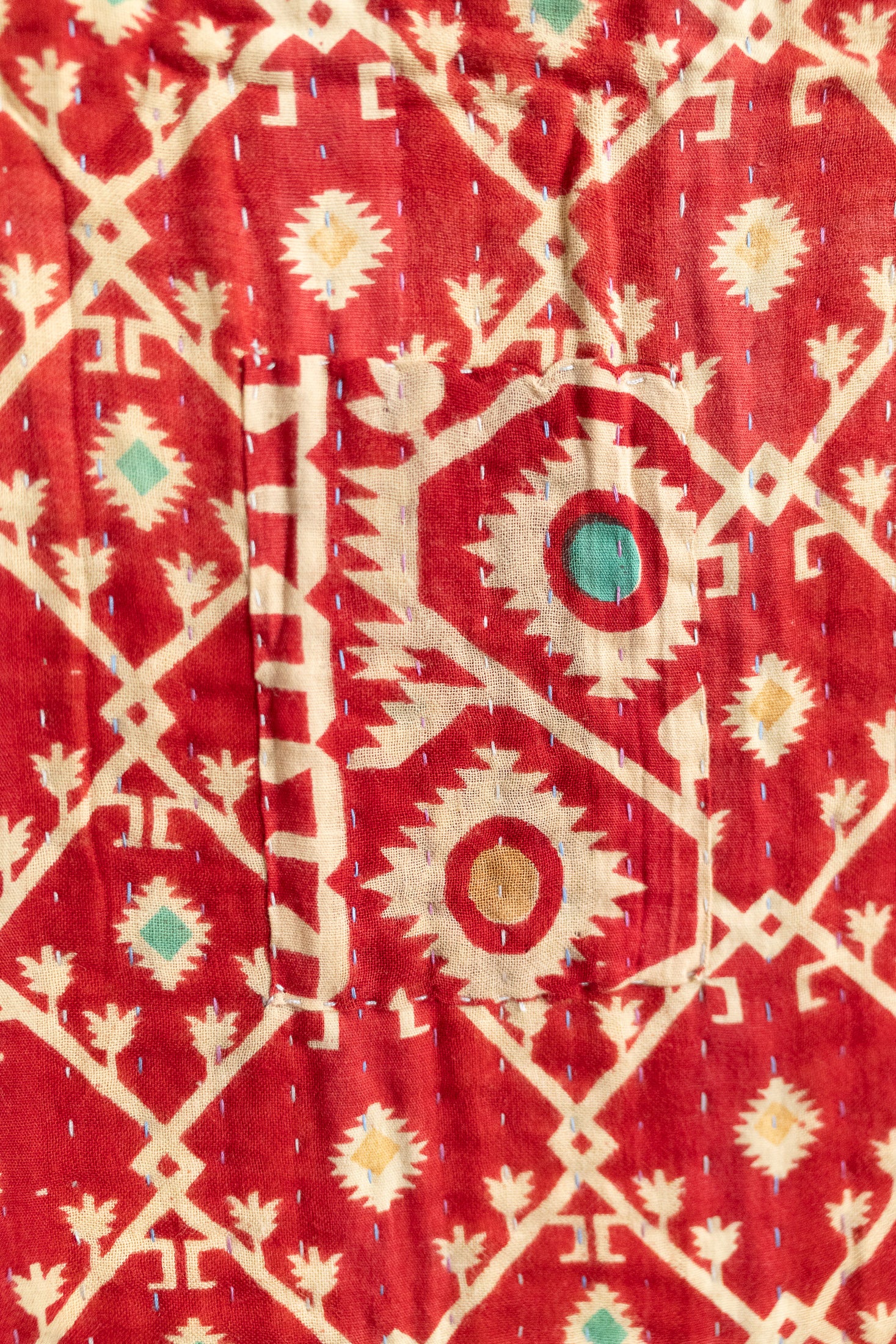 Christmas Morning Holiday Kantha Blanket