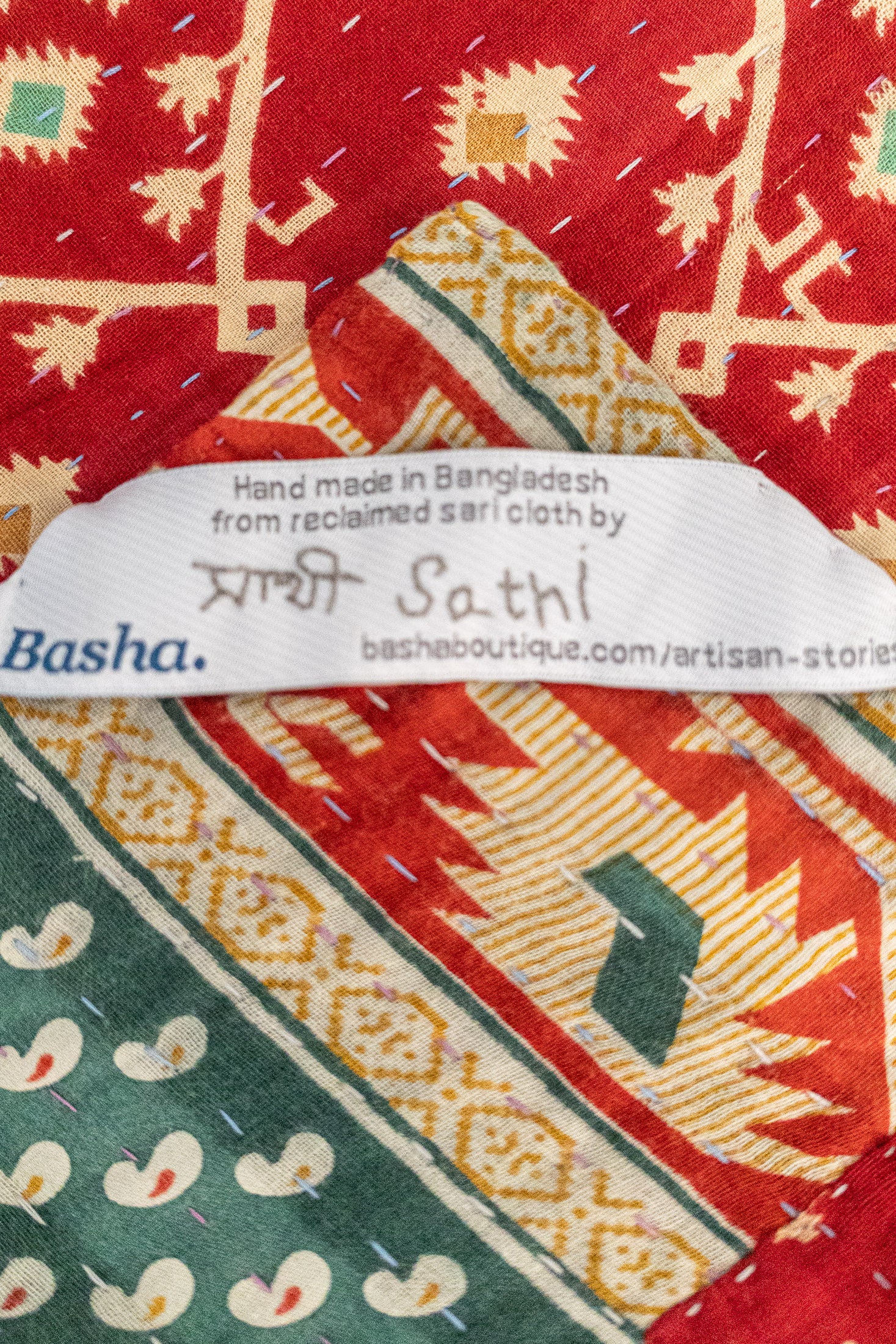 Christmas Morning Holiday Kantha Blanket