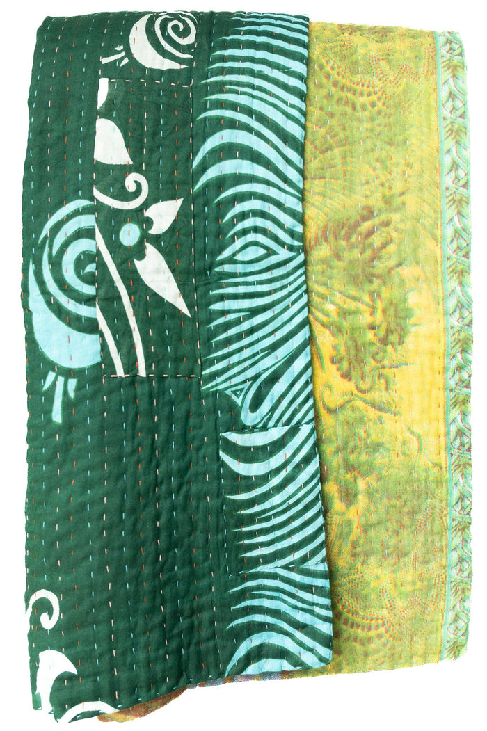 Kantha Throw Bed Quilt