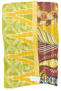 Citrus Kantha Throw Blanket