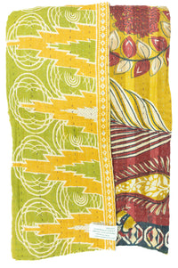 Citrus Kantha Throw Blanket