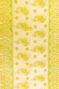 Citrus Kantha Throw Blanket