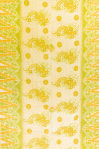 Citrus Kantha Throw Blanket