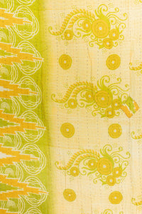 Citrus Kantha Throw Blanket