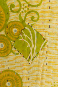 Citrus Kantha Throw Blanket