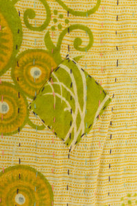 Citrus Kantha Throw Blanket