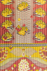 Citrus Kantha Throw Blanket