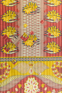 Citrus Kantha Throw Blanket