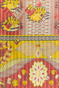 Citrus Kantha Throw Blanket